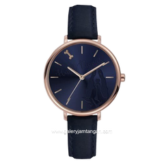HUSH PUPPIES HP3876L.2503 Navy Rosegold Leather Strap