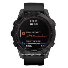 GARMIN FENIX 7 SAPPHIRE Solar Carbon Gray Silicone Strap