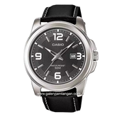 CASIO General MTP-1314L-8AVDF Black Silver Leather Strap
