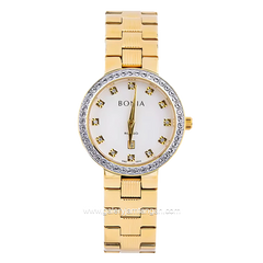 BONIA BNB10314-2217S Gold Dial White Stainless Steel