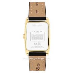 COACH RESSE 14504312 Black Dial White Leather Strap