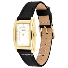 COACH RESSE 14504312 Black Dial White Leather Strap