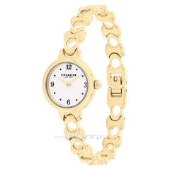 COACH 14504650 Iris Gold Dial White Stainless Steel Strap