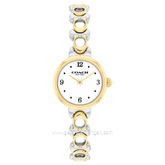 COACH 14504653 Iris Silver Gold Dial White Stainless Steel Strap
