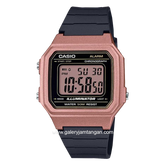 CASIO W-217HM-5AVDF Black Rosegold Resin Strap