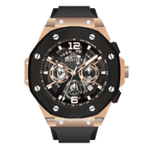 BENTLEY THE KNIGHT BL-25-00 Black Rosegold Dial Black Rubber Strap
