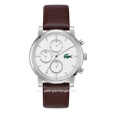 LACOSTE REPLAY 2011486 Brown Dial White Leather Strap