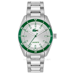 LACOSTE 2011487 Boston Silver Stainless Steel Strap