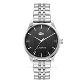 LACOSTE LISBON 2011509 Silver Dial Black Stainless Steel Strap