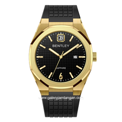 BENTLEY BL-24-35 Black Gold Dial Black Rubber Strap