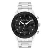 CALVIN KLEIN PERFORMANCE 25200557 Silver Dial Black Stainless Steel Strap