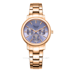 Alexandre Christie AC 2A35 BF Rosegold Dial Purple Stainless Steel