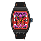 CERRUTI CALLIANO CIWGN0019501 Watch Men's Black Orange Rubber / Fabric Strap