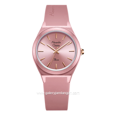 Alexandre Christie AC 2A07 LH Pink Rubber Strap