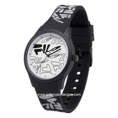 FILA 38-129-205 Analog Black Dial White Silicone Strap