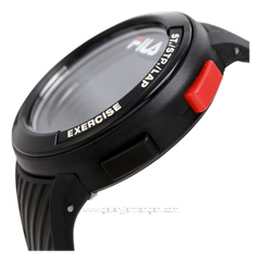 FILA 38-163-001 Digital Full Black Silicone Strap
