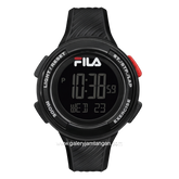 FILA 38-163-001 Digital Full Black Silicone Strap