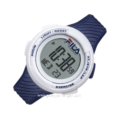 FILA 38-163-002 Digital Navy White Silicone Strap