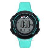 FILA 38-163-003 Digital Tosca Black Silicone Strap