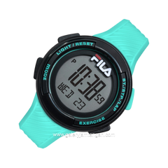 FILA 38-163-003 Digital Tosca Black Silicone Strap