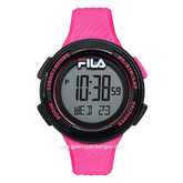 FILA 38-163-004 Digital Pink Black Silicone Strap