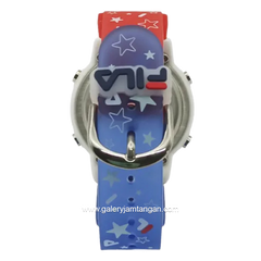FILA 38-218-007 Digital Navy Red Silicone Strap
