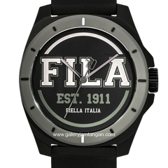 FILA 38-331-005 Black Dial Black Silicone Strap