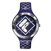 FILA 38-342-002 Navy Ring Silver Silicone Strap