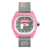 FILA 38-348-004 Analog Gray Pink Silicone Strap