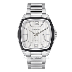 LORENZO R 5109 M Silver Dial White Stainless Steel
