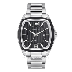 LORENZO R 5109 M Silver Dial Black Stainless Steel