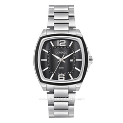 LORENZO R 5109 L Silver Dial Black Stainless Steel