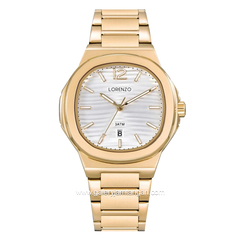 LORENZO R 5110 M Gold Dial White Stainless Steel