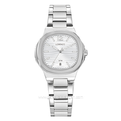 LORENZO R 5110 L Silver Dial White Stainless Steel