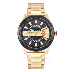 LORENZO R 6101 M Gold Black Stainless Steel