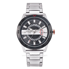 LORENZO R 6101 M Silver Black Stainless Steel