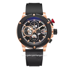 Alexandre Christie AC 6491 BC Black Rosegold Rubber