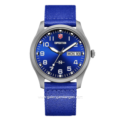 Expedition E 6794 M Blue Silver Nylon Strap