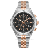 Expedition E 6870 MC Silver Rosegold Dial Black Stainless Steel