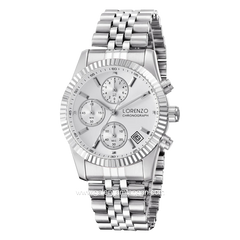 LORENZO R 7109 L Silver Dial White Stainless Steel