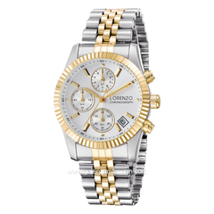 LORENZO R 7109 L Silver Combinasi Gold Stainless Steel