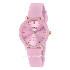 LORENZO R 7127 L Pink Rubber Strap