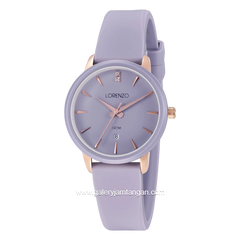 LORENZO R 7127 L Purple Rubber Strap