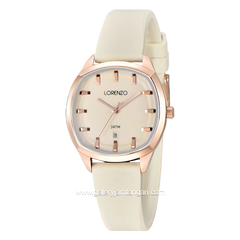 LORENZO R 7128 L Lime Rosegold Rubber Strap