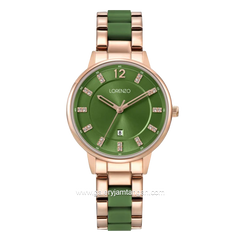 LORENZO R 7130 L Rosegold Green Stainless Steel