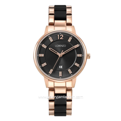 LORENZO R 7130 L Rosegold Black Stainless Steel