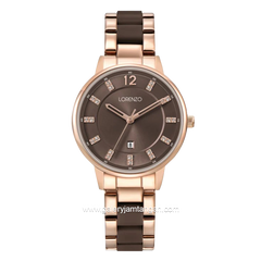 LORENZO R 7130 L Rosegold Brown Stainless Steel