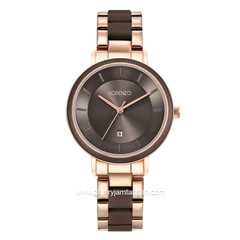 LORENZO R 7131 L Brown Rosegold Stainless Steel