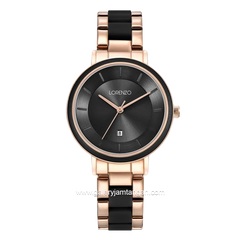 LORENZO R 7131 L Black Rosegold Stainless Steel