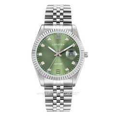 LOFOTEN F-8105M Silver Dial Green Stainless Steel